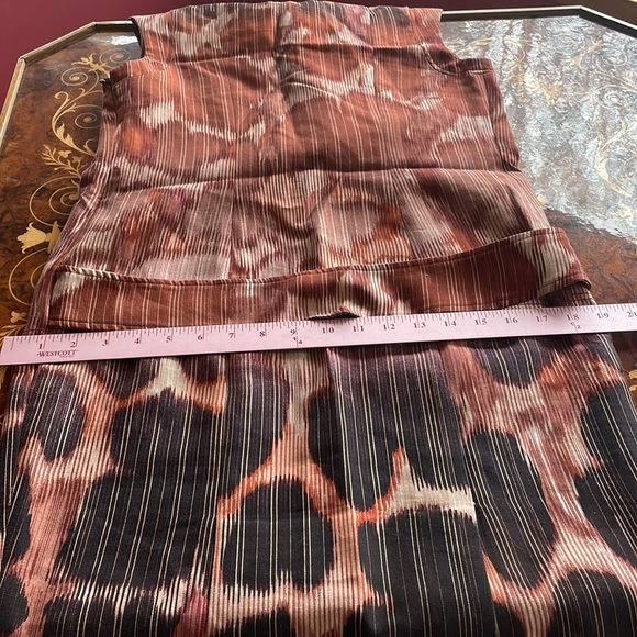 TRACY REESE sz6 drop waist sheath dress funnel neck silk & wool rust - Picture 5 of 7